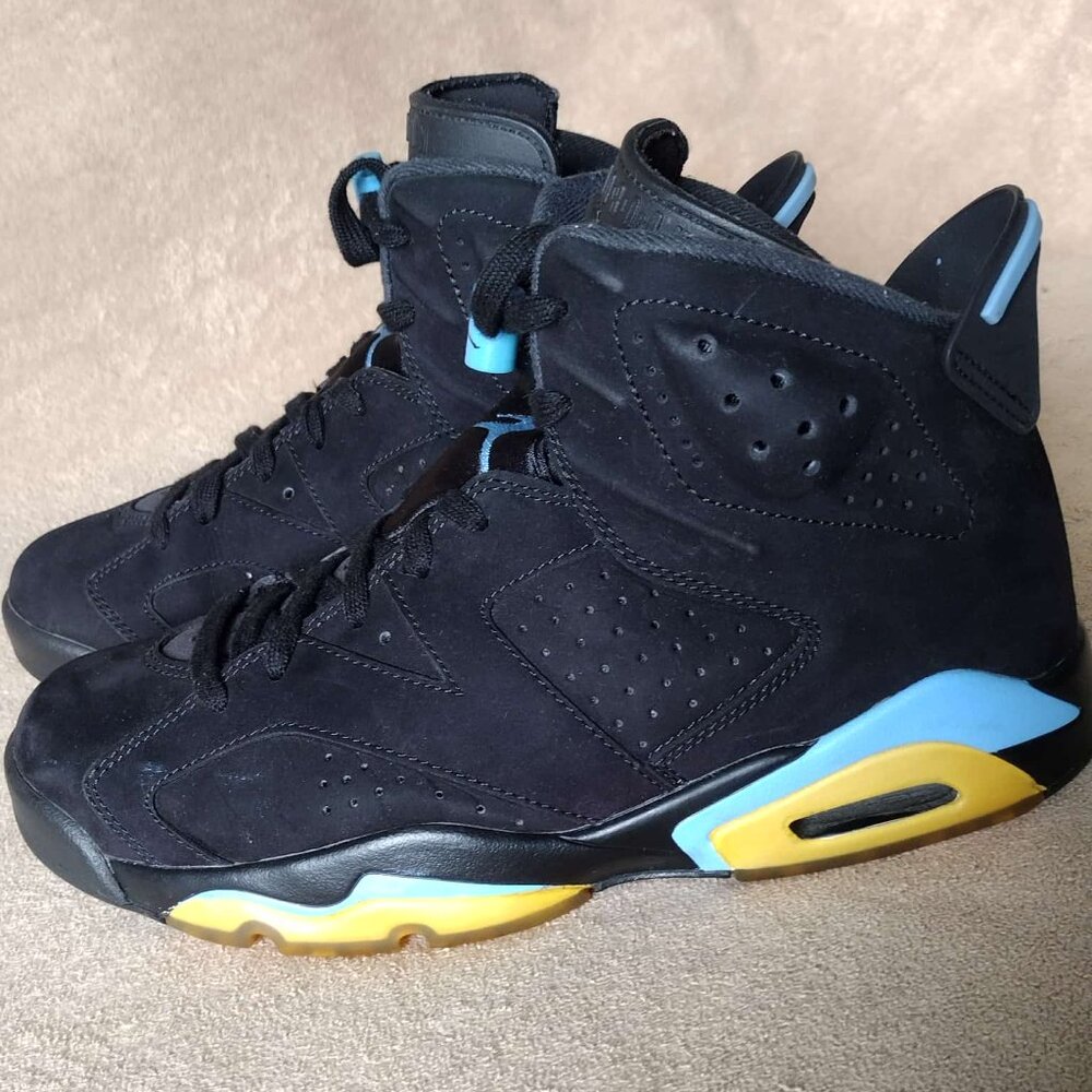 Air Jordan 6 Retro Black Blue Men’s Size 8.5 Sneakers